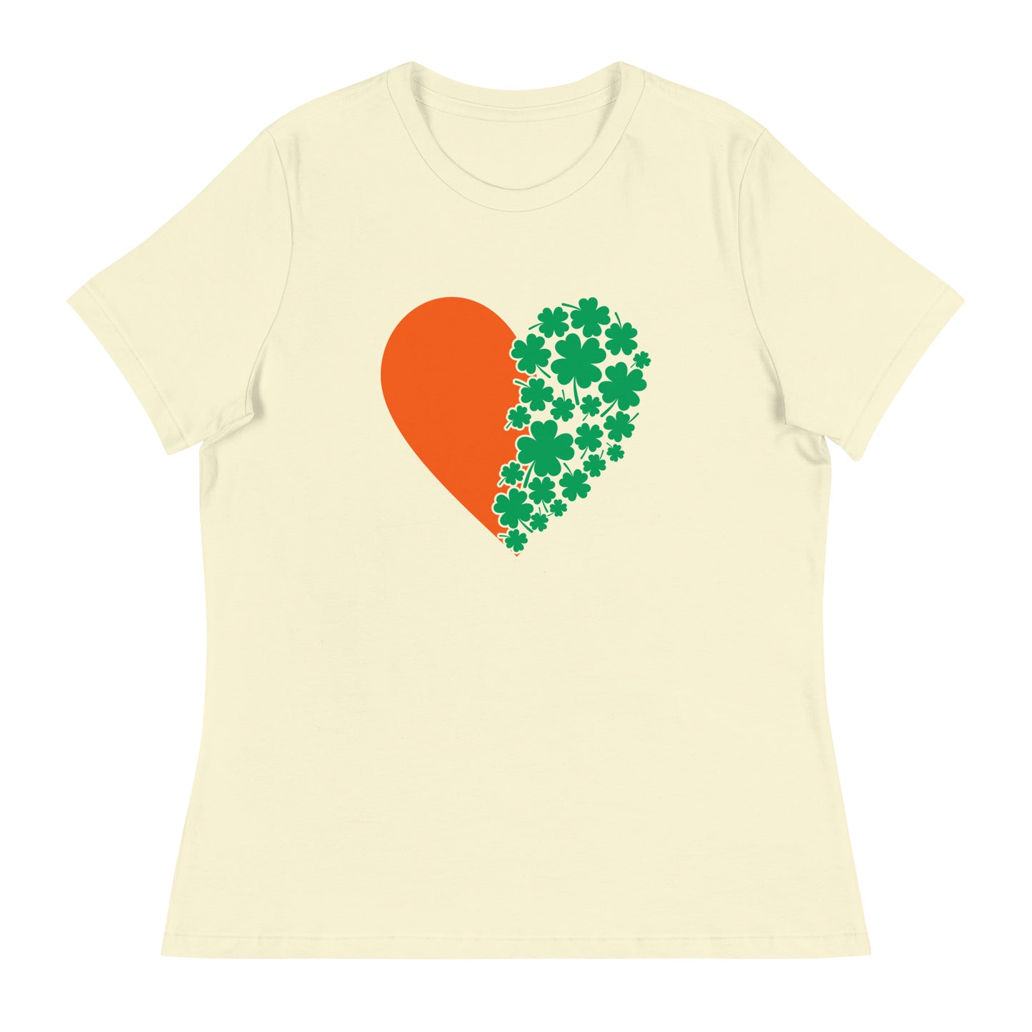 St. Patrick's Day Heart Clovers Women's Relaxed T-Shirt