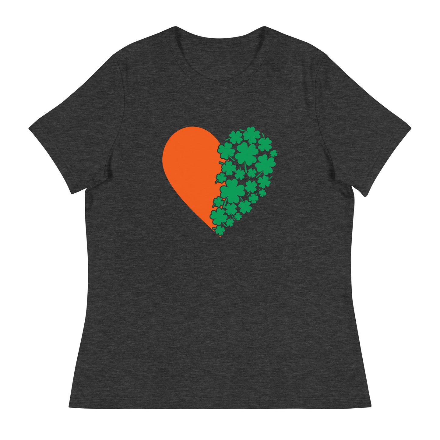 St. Patrick's Day Heart Clovers Women's Relaxed T-Shirt