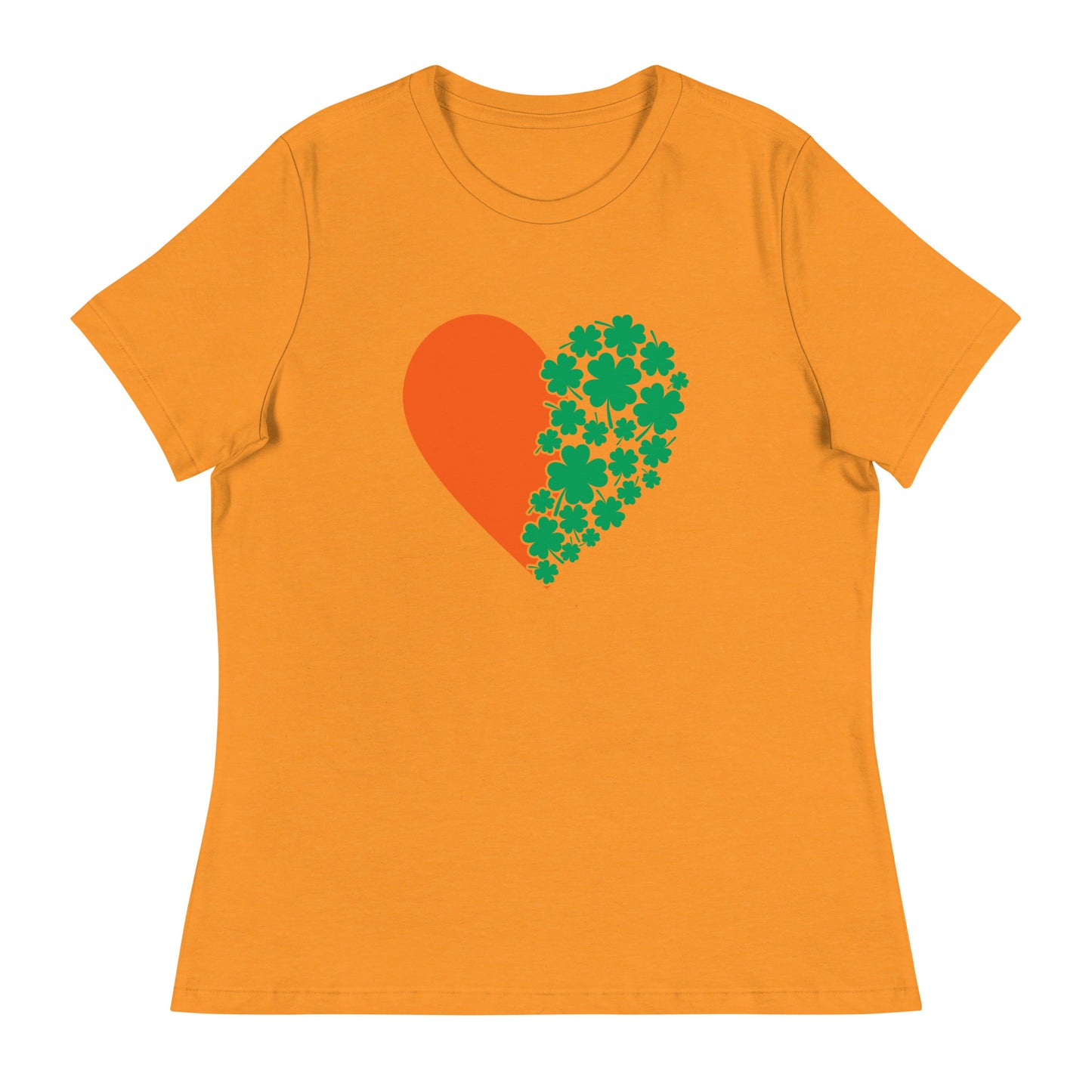 St. Patrick's Day Heart Clovers Women's Relaxed T-Shirt
