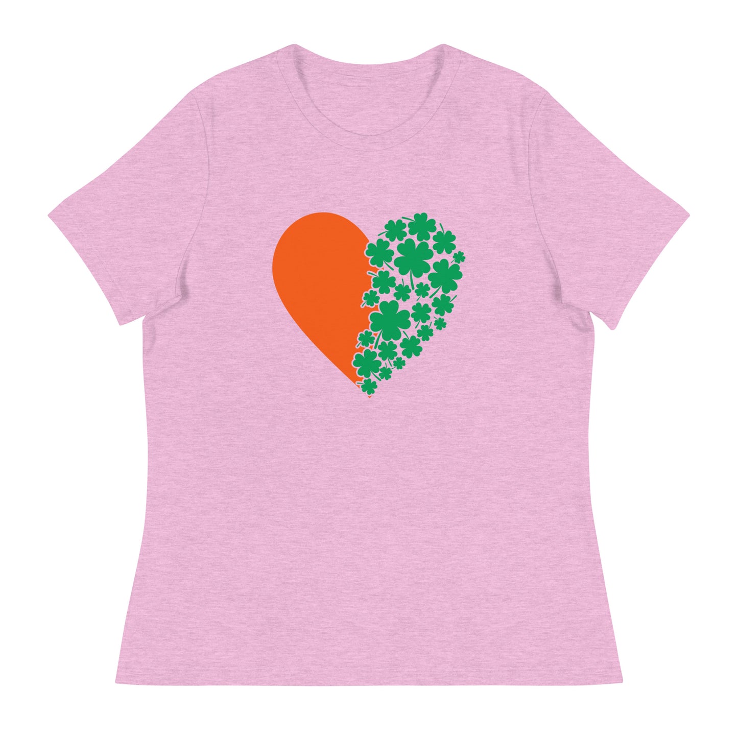 St. Patrick's Day Heart Clovers Women's Relaxed T-Shirt