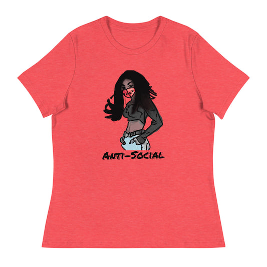 Anti-Social anime Women's Relaxed T-Shirt