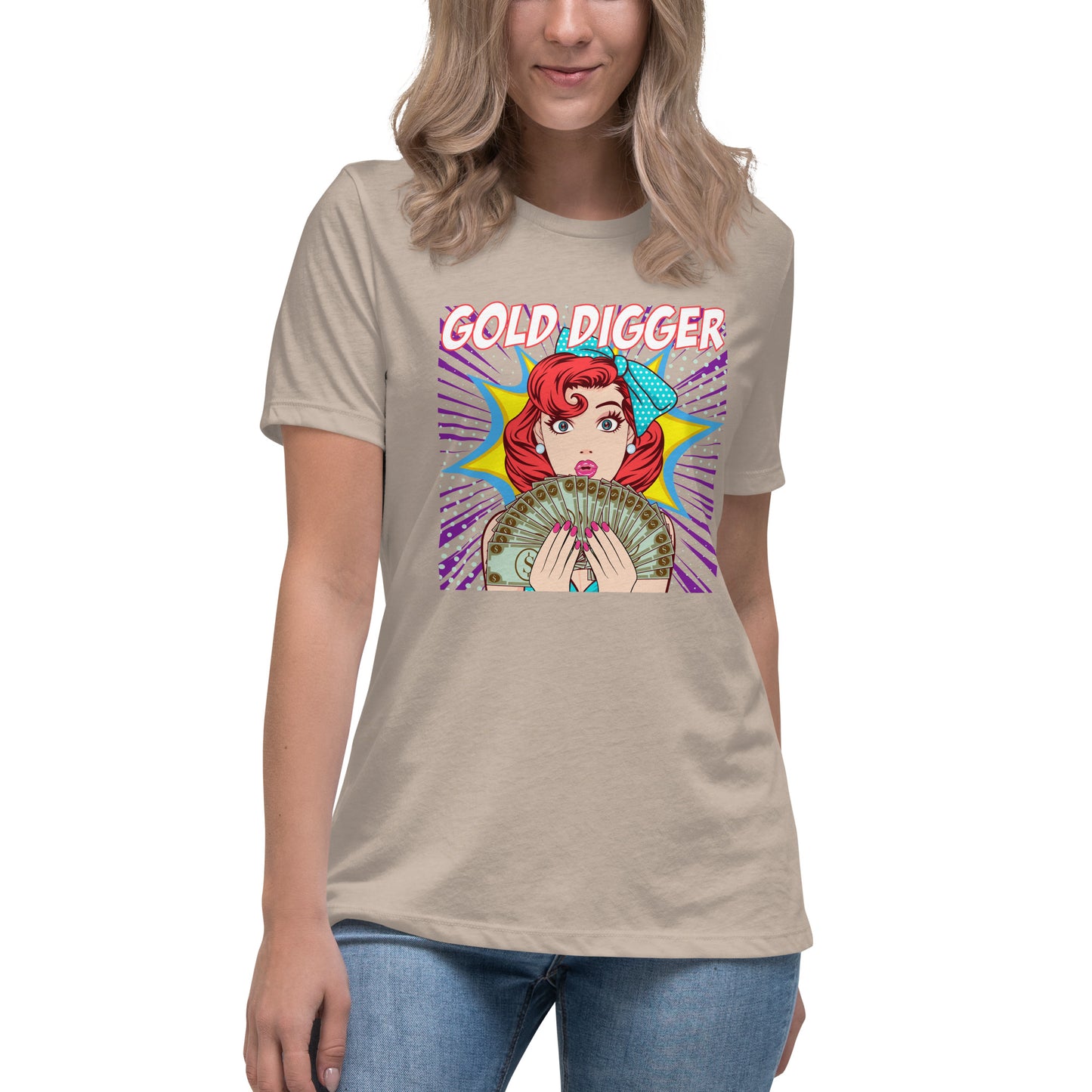 GOLD DIGGER pop art Women's Relaxed T-Shirt