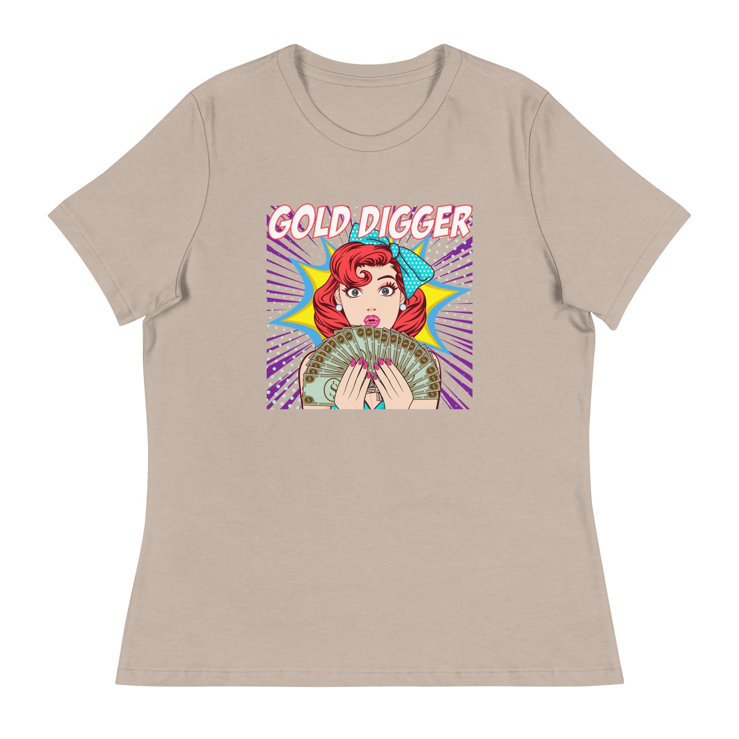 GOLD DIGGER pop art Women's Relaxed T-Shirt