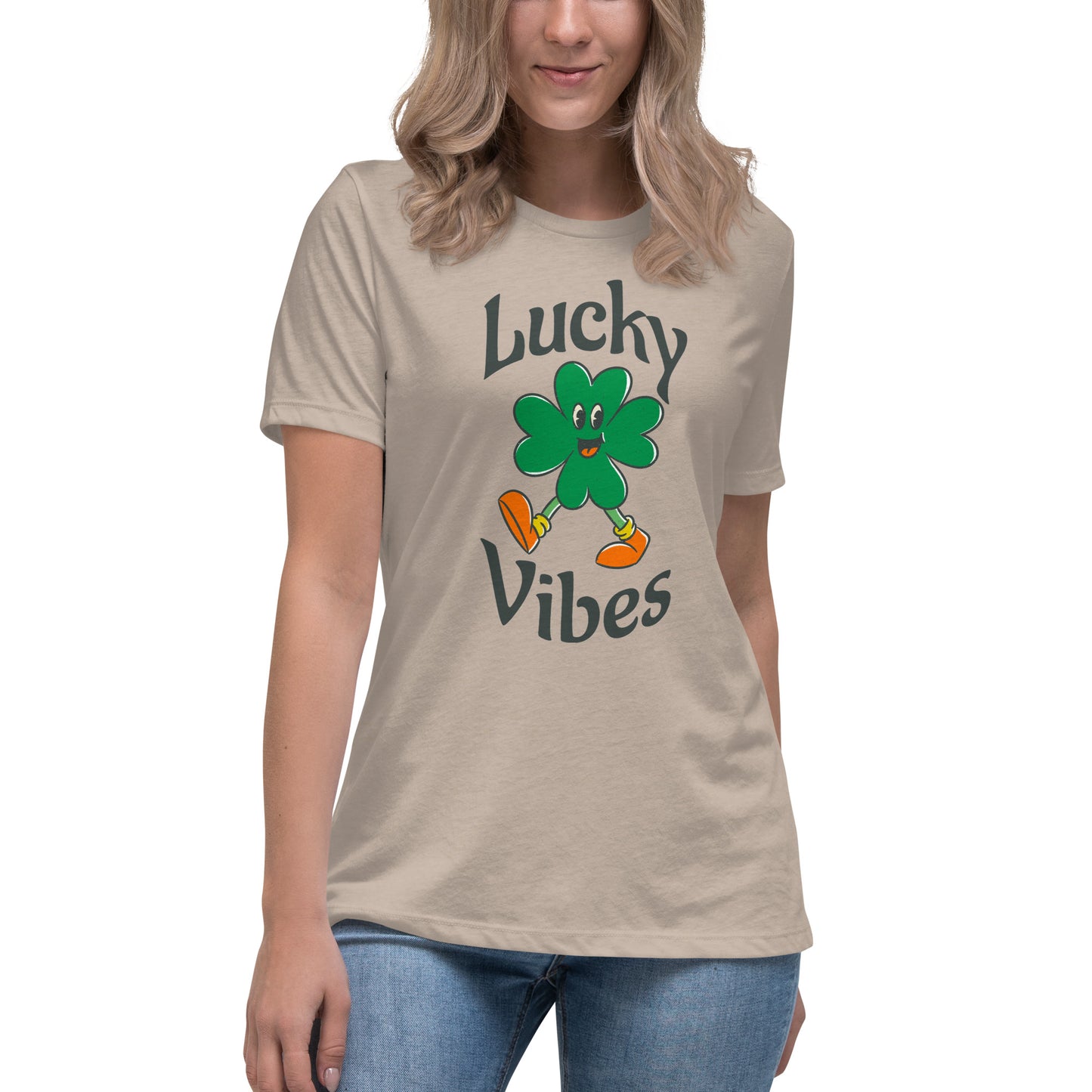 Lucky Vibes Clover Women's Relaxed T-Shirt