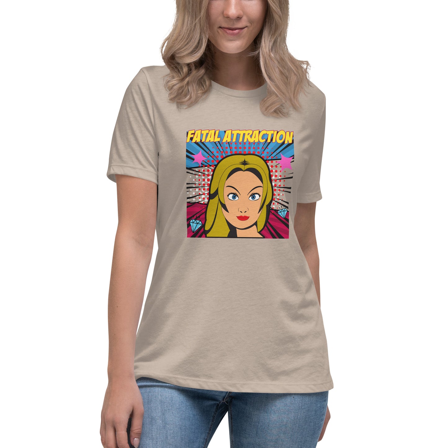 Fatal Attraction pop art Women's Relaxed T-Shirt