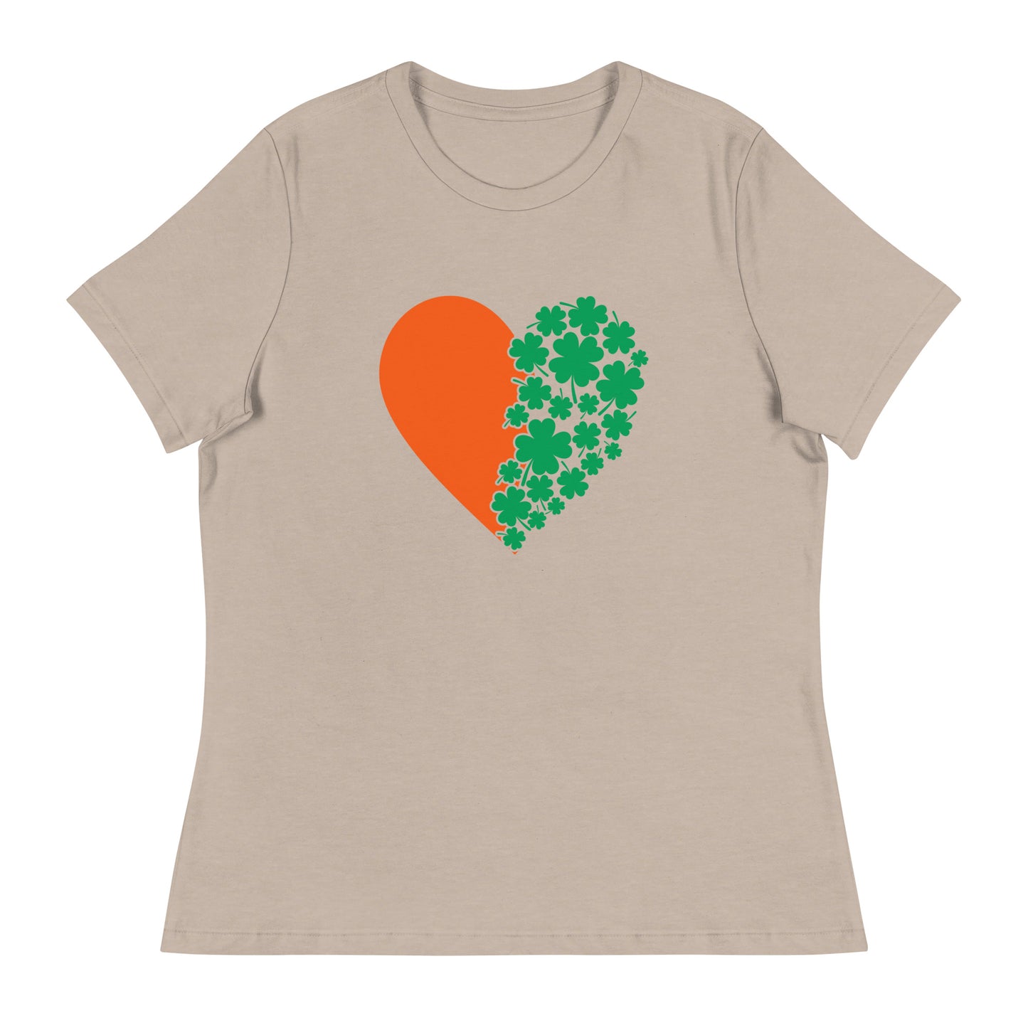 St. Patrick's Day Heart Clovers Women's Relaxed T-Shirt