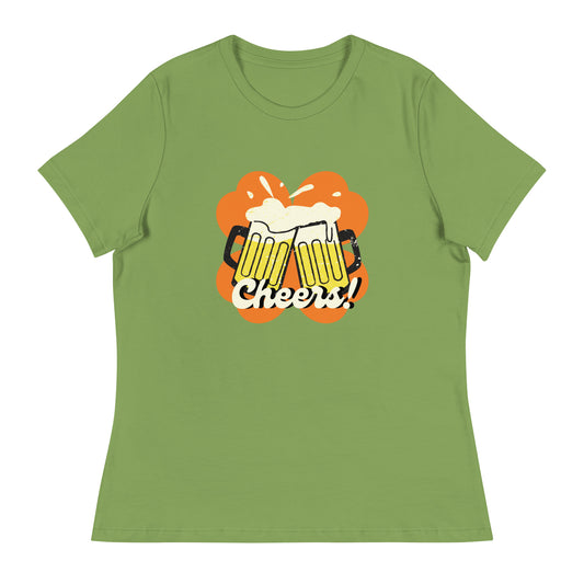 Beer Cheers Lucky Clover Women's Relaxed T-Shirt