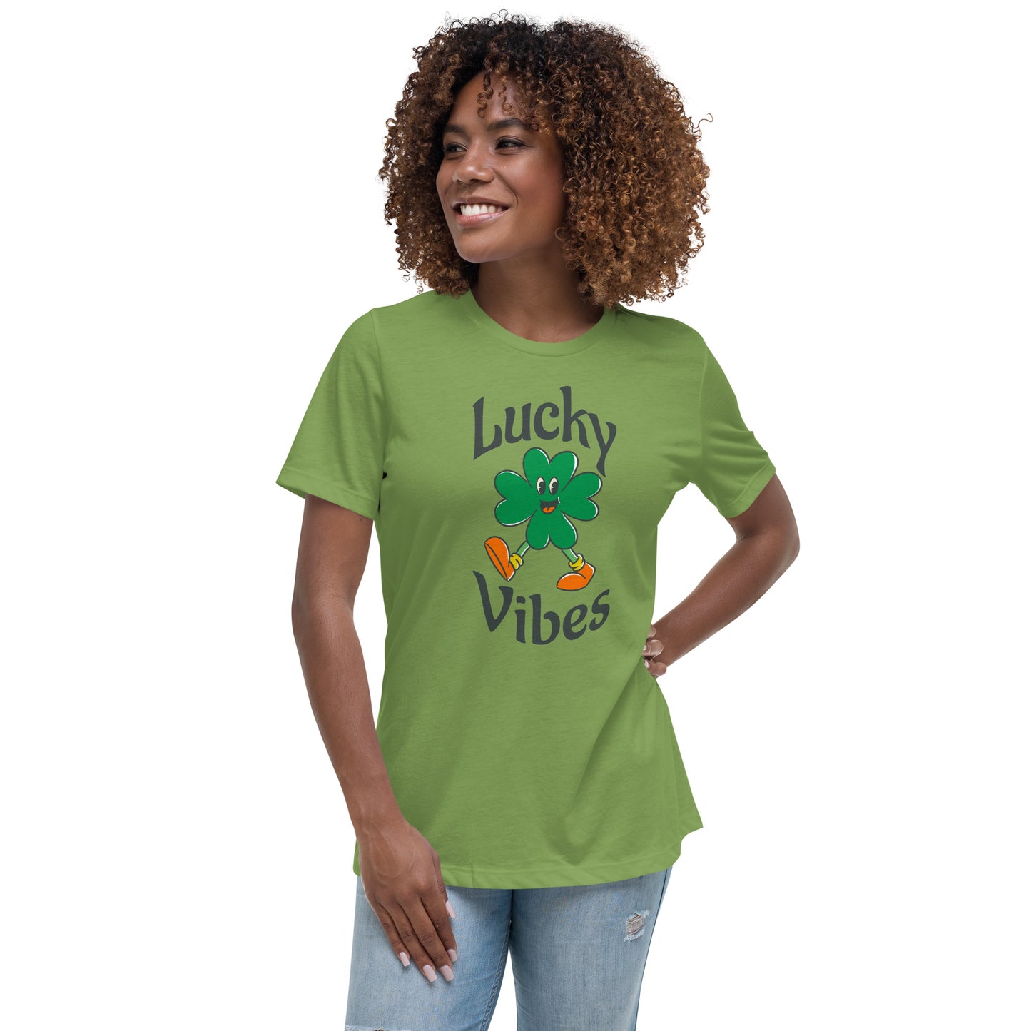 Lucky Vibes Clover Women's Relaxed T-Shirt