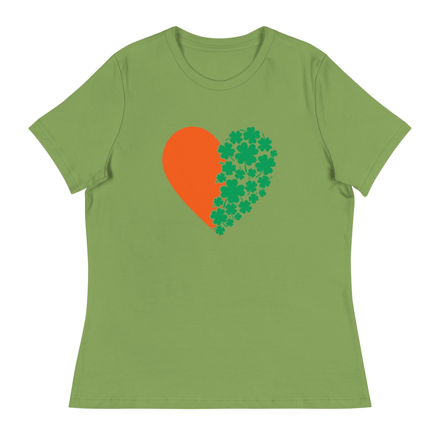 St. Patrick's Day Heart Clovers Women's Relaxed T-Shirt