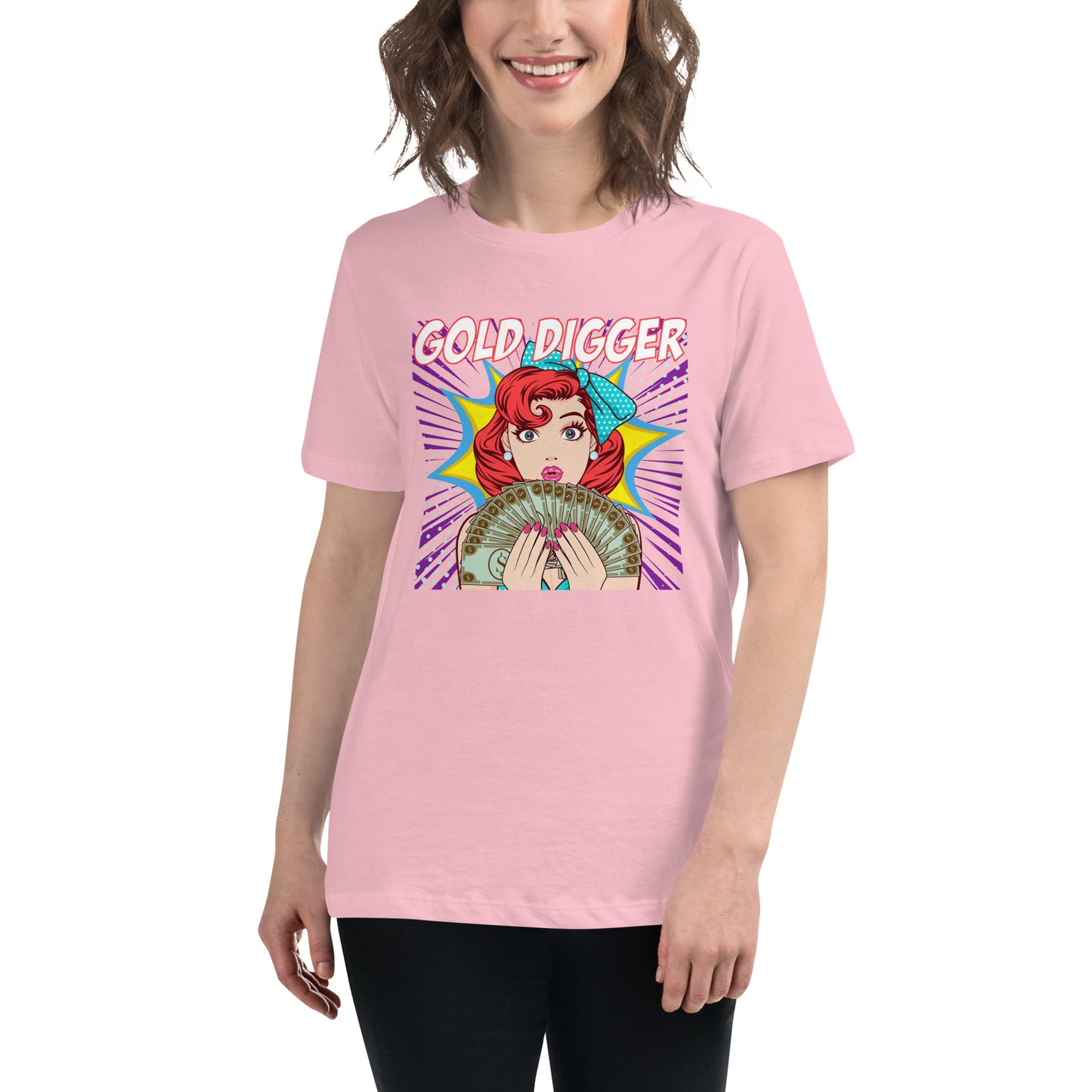 GOLD DIGGER pop art Women's Relaxed T-Shirt