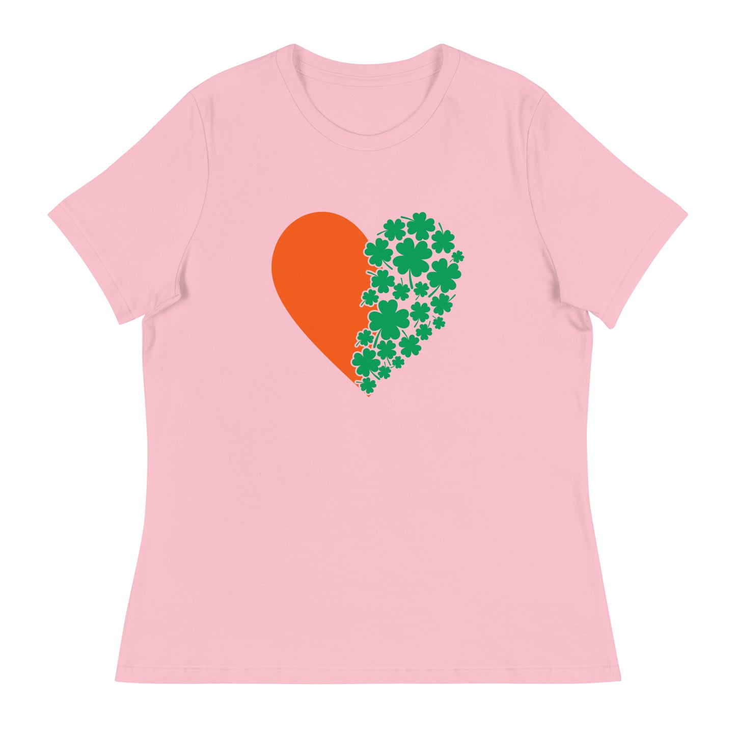 St. Patrick's Day Heart Clovers Women's Relaxed T-Shirt