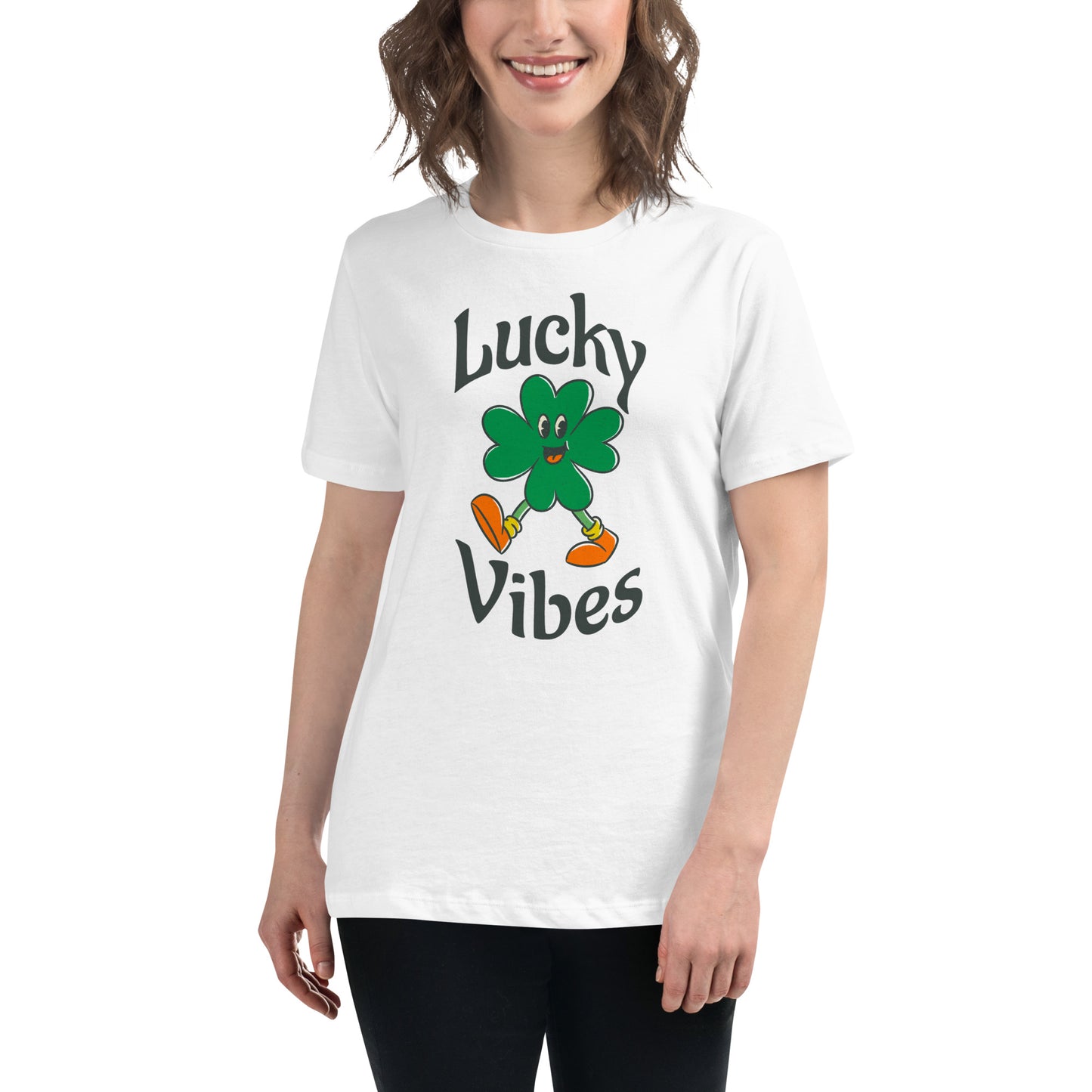 Lucky Vibes Clover Women's Relaxed T-Shirt